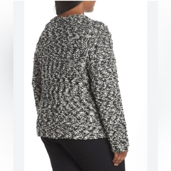 EILEEN FISHER Organic Cotton Jacket Cardigan Knit Soft Boucle Textured Shag 1X - Picture 2 of 16